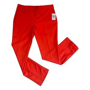Vince Camuto Poppy Red Stretch Ankle Pants 10